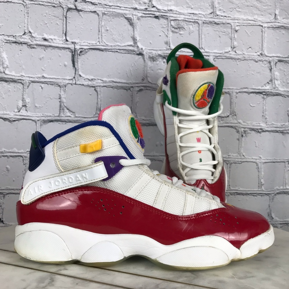 Nike Air Jordan 6 Rings Retro 2019 Kids Unisex Multicolor Shoes Sz 7Y CW7004-100